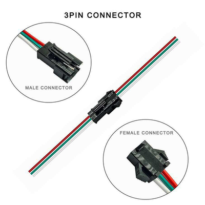 3pin ηλεκτρική πιστοποίηση λουριών UL TS 16949 ISO 9000 καλωδίων συνδετήρων