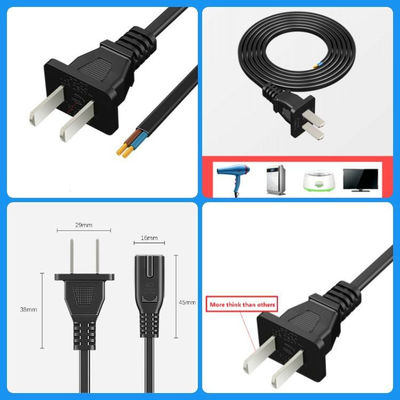 ποιότητας  2 Pin CCC Power Cord Electrical Two Core Plug For Audio Home Appliances εργοστάσιο